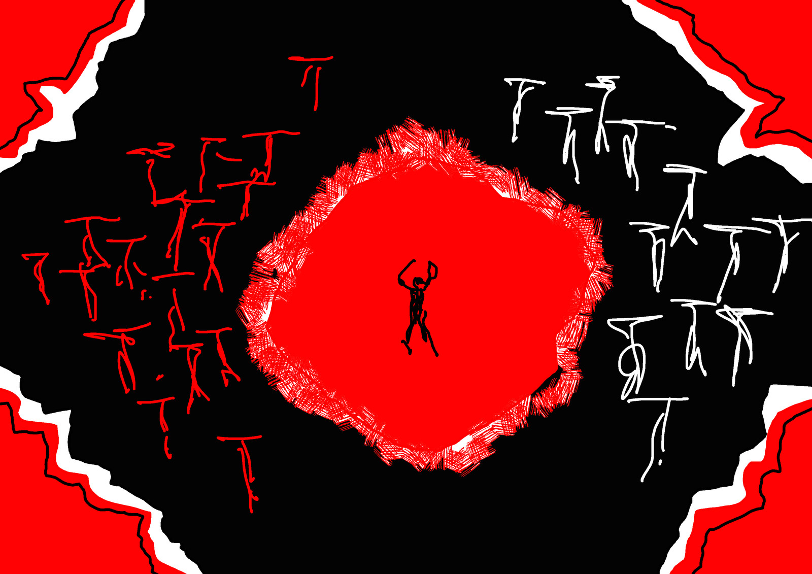 GRAND TRIPTYQUE n° 10 - ATLANTES : LUI, LES AUTRES