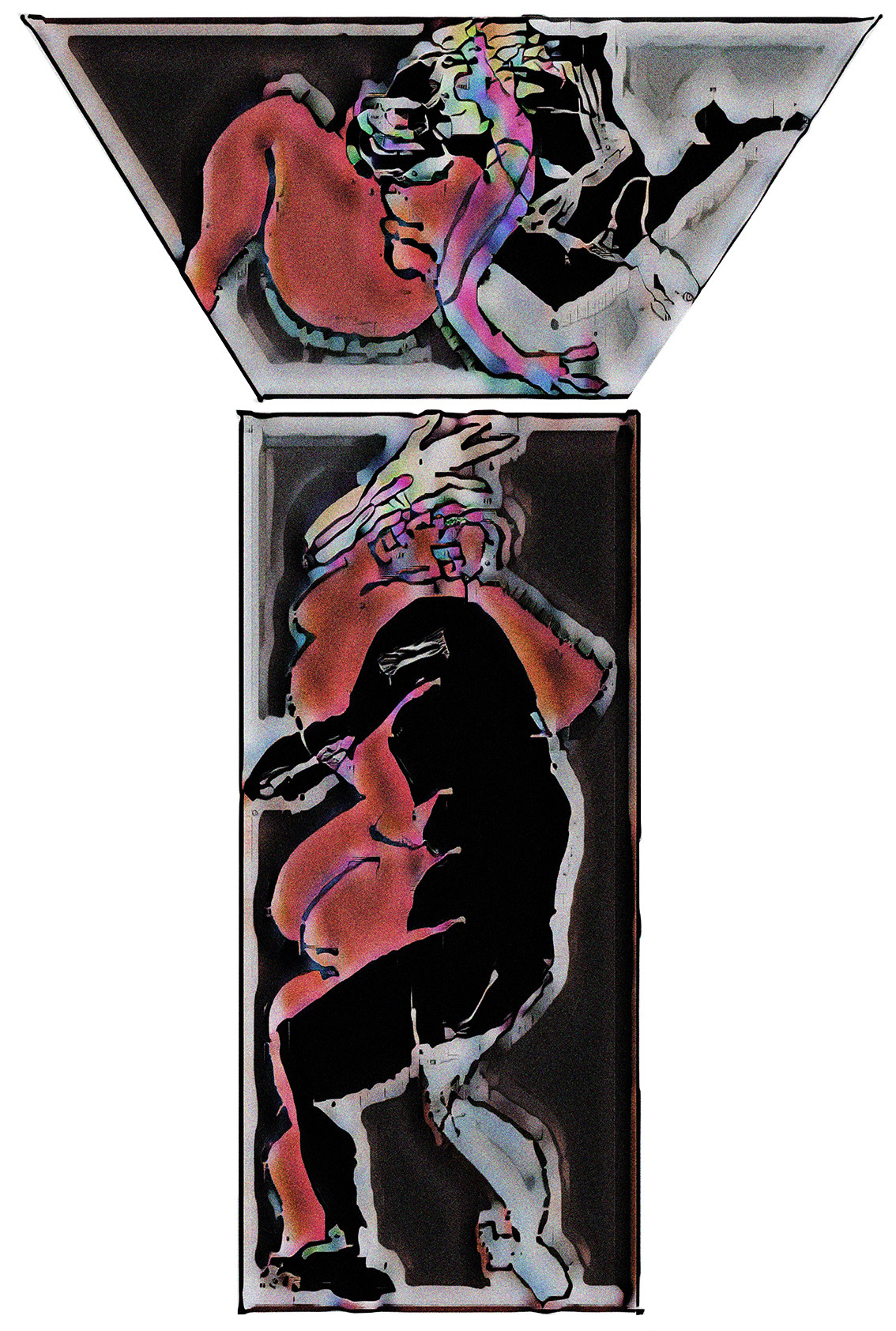 038 COUPLE COLONNE EN ECHO-FAB- NEURONAL