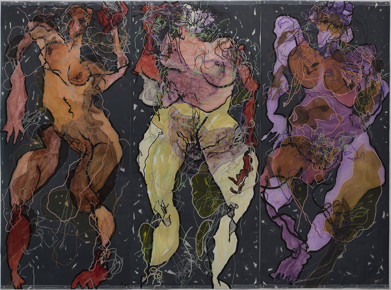 avec les trois premières Géantes Agiles, on voit bien le processusde juxtaposition. Les fonds sont peints en noir au verso, pour apparaitreen gris foncé au recto