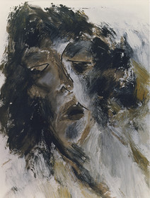 Légende :	2057Description :acrylique, craie, papier50 x 654  88 - 3