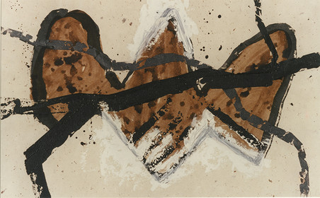 BATAILLE acrylique, terre, lavis, pigments, fusain,brou, marbre, papier40 x 651  2  97 ( 1 )