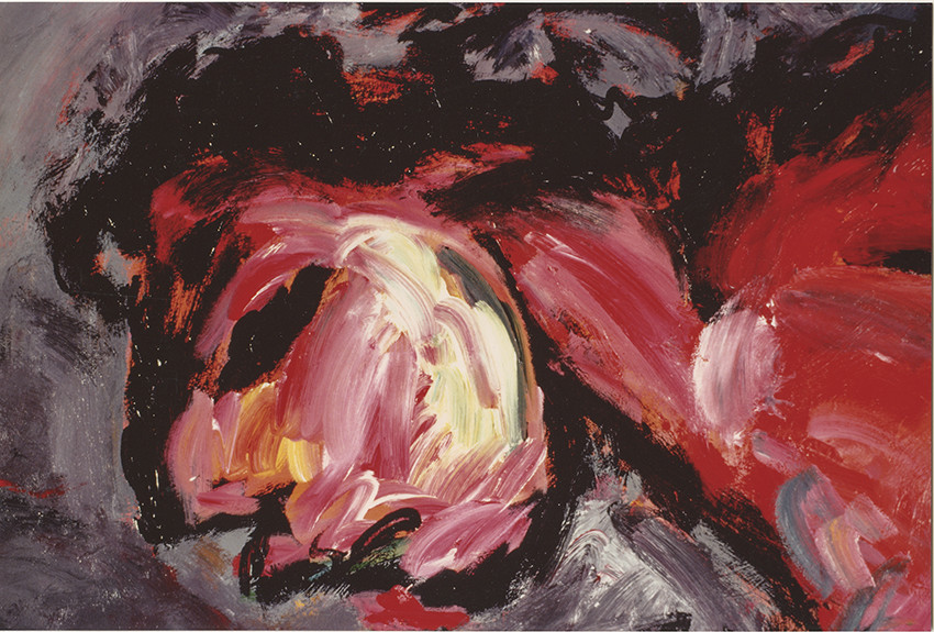 Légende :	2012 détailDescription :LE BAISER DE LA PAIX 3VISAGEacrylique sur toile200 x 2009  88