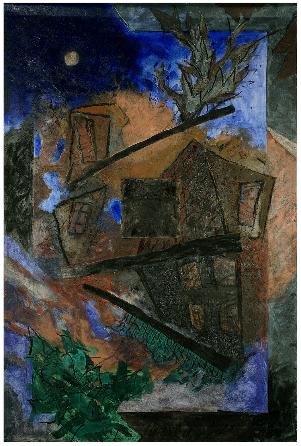 DESCRIPTION D'UN COMBAT 12004 et reprise en Avril et Mai 2005toile libre de 3m de haut, par 2m de largeAcrylique sur toile polyester